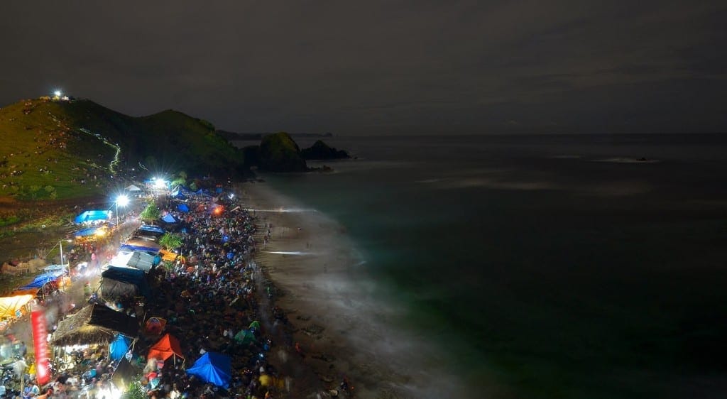 Seger Beach During Bau Nyale Festival in Lombok