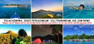 Open Trip Kenawa, Pergasingan, Trawangan 4D3N